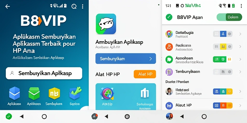 Antarmuka B8VIP yang sederhana untuk menyembunyikan aplikasi.