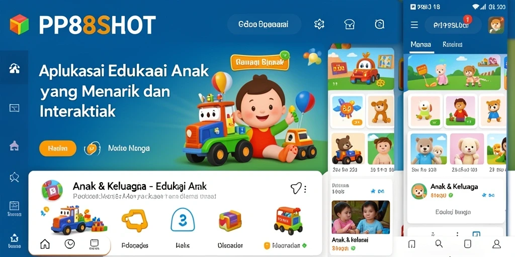 Tampilan antarmuka aplikasi PP88SLOT untuk belajar anak yang menyenangkan.